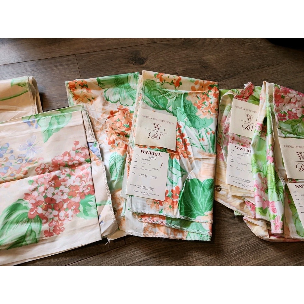 Lot Of Vintage Floral Waverly Fabric Designer Series Impressionists Grenoble